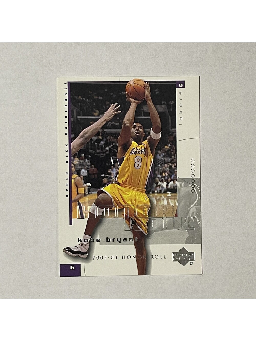 2002-03 Upper Deck Honor Roll #37 Kobe Bryant Los Angeles Lakers Card